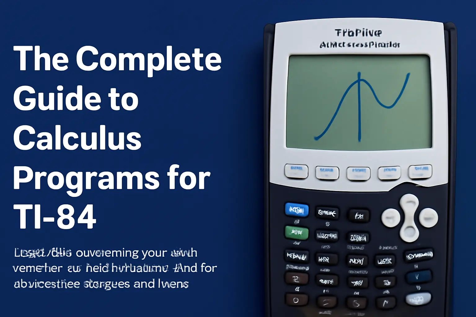Calculus Programs for TI 84