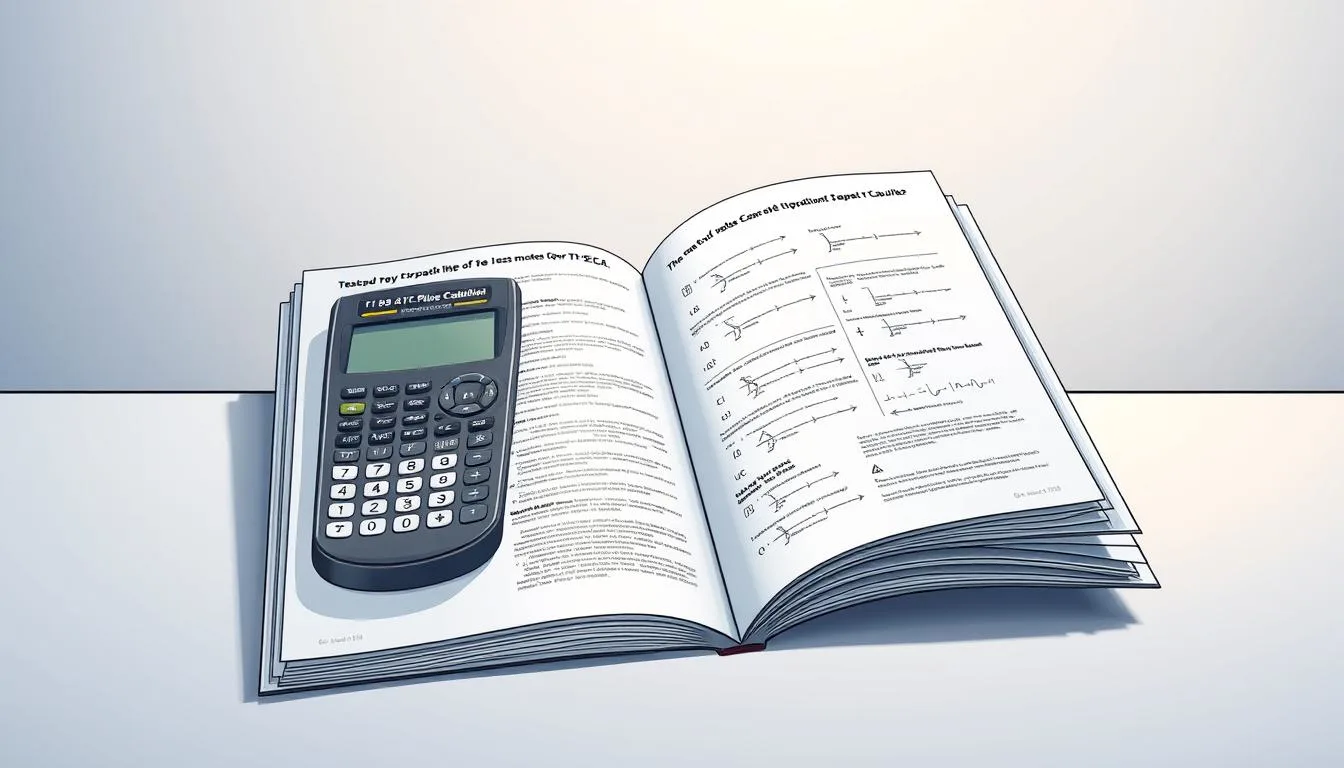 A ti 84 calculator is on book having complete instructions.