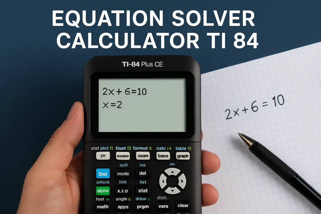 equation solver calculator TI 84
